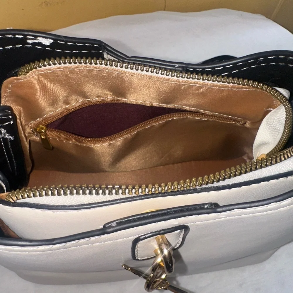 Chic Cream Butterfly Crossbody Bag